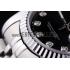 Rolex Datejust Black Dial Diamonds Ribbed Bezel 7458