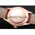 Swiss Rolex Cellini White Dial Rose Gold Case Brown Leather Strap