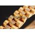 Swiss Rolex DayJust Diamond Pave Gold Dial Gold Diamond Bracelet 1453953