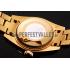 Swiss Rolex DayJust Diamond Pave Gold Dial Gold Diamond Bracelet 1453953