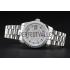 Swiss Rolex Day Date Diamond Pave Dial And Bezel Stainless Steel Case And Bracelet