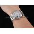 Swiss Rolex Day Date Diamond Pave Dial And Bezel Stainless Steel Case And Bracelet