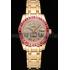 Cheap Rolex Datejust Diamond Dial Pink Jewels Bezel Gold Case And Bracelet  622835