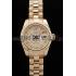 Rolex DateJust Ribbed Pattern Gold Bezel Gold Dial