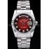 Rolex Day-Date Polished Stainless Steel Two Tone Red Dial