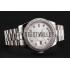 Swiss Rolex Day-Date White Dial Diamond Case Diamond Numerals Stainless Steel Bracelet 1453968