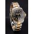 Swiss Rolex Submariner Black Dial And Bezel Two Tone Steel Gold Bracelet