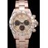 Replica Rolex Daytona Rose Gold Plated Stainless Steel Bezel Rose Gold Dial