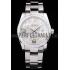 Rolex Datejust Polished Stainless Steel Silver Flowers Dial Diamond Plated 98081