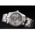 Rolex Datejust Polished Stainless Steel Silver Flowers Dial Diamond Plated 98081