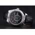 Replica Rolex Sky Dweller Black Dial Stainless Steel Case Black Leather Strap