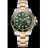 Swiss Rolex Submariner Green Dial And Bezel Two Tone Steel Gold Bracelet