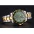 Swiss Rolex Submariner Green Dial And Bezel Two Tone Steel Gold Bracelet