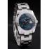 Rolex Datejust Polished Stainless Steel Dark Blue Flowers Dial Diamond Plated