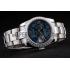 Rolex Datejust Polished Stainless Steel Dark Blue Flowers Dial Diamond Plated