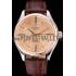 Rolex Cellini Gold Dial And Bezel Stainless Steel Case Brown Leather Strap  622840