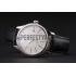 Replica Swiss Rolex Cellini Date White Dial Stainless Steel Case Black Leather Strap