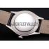 Replica Swiss Rolex Cellini Date White Dial Stainless Steel Case Black Leather Strap