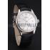 Swiss Rolex Datejust White Dial Stainless Steel Case Black Leather Strap