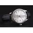 Swiss Rolex Datejust White Dial Stainless Steel Case Black Leather Strap