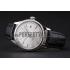 Swiss Rolex Datejust White Dial Stainless Steel Case Black Leather Strap