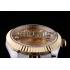 Rolex Datejust Gold Dial Diamonds Ribbed Bezel 7452