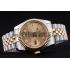 Rolex Datejust Gold Dial Diamonds Ribbed Bezel 7452