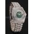 Swiss Rolex Day-Date Diamond Pave Green Dial Diamond Bracelet 1453951