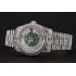 Swiss Rolex Day-Date Diamond Pave Green Dial Diamond Bracelet 1453951