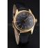 Swiss Rolex Cellini Date Black Dial Gold Case Black Leather Strap