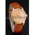 Swiss Rolex Cellini Gold Dial And Markings Gold Case Light Brown Leather Strap