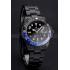 Swiss Rolex GMT Master II Black Dial Blue And Black Bezel Black PVD Case And Bracelet Replica