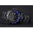 Swiss Rolex GMT Master II Black Dial Blue And Black Bezel Black PVD Case And Bracelet Replica