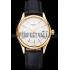 Swiss Rolex Cellini Date White Dial Gold Case Black Leather Strap Replica