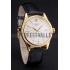 Swiss Rolex Cellini Date White Dial Gold Case Black Leather Strap Replica