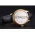 Swiss Rolex Cellini Date White Dial Gold Case Black Leather Strap Replica