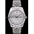 Rolex Swiss DateJust Stainless Steel Ribbed Bezel Silver Dial 41996