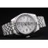 Rolex Swiss DateJust Stainless Steel Ribbed Bezel Silver Dial 41996