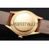 Cheap Swiss Rolex Cellini White Guilloche Dial Gold Case Light Brown Leather Strap