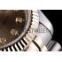 Replica Rolex DateJust Gold Stainless Steel Ribbed Bezel Goldish Dial 41978