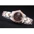 Rolex Datejust Diamonds Rose Gold Polished Bezel Brown Dial 7475