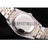 Rolex DateJust Brushed Stainless Steel Case Silver Flowers Dial Diamonds Plated Replica