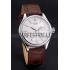 Rolex Cellini White Dial Stainless Steel Case Brown Leather Bracelet  622723