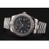 Swiss Rolex Day-Date Black Dial Diamond Case Diamond Numerals Stainless Steel Bracelet 1453966