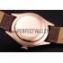 Rolex Cellini White Rose Dial Gold Case Brown Leather Bracelet  622725