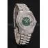 Swiss Rolex Day-Date Diamond Pave Green Dial Diamond And Stainless Steel Bracelet 1453952 Replica