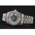 Swiss Rolex Day-Date Diamond Pave Green Dial Diamond And Stainless Steel Bracelet 1453952 Replica