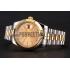 Swiss Rolex Datejust Gold Dial Gold Bezel Stainless Steel Case Two Tone Bracelet