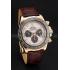 Rolex Cosmograph Daytona Gold Case Black Subdials Brown Leather Bracelet   622634