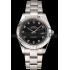 Swiss Rolex Datejust Black Dial Dimond Hour Marks Stainless Steel Case And Bracelet